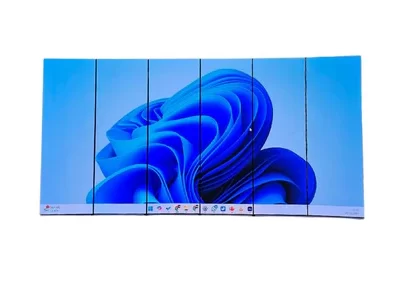 6 Pendones LED. Tamaño 3,84 x 1,92 mts