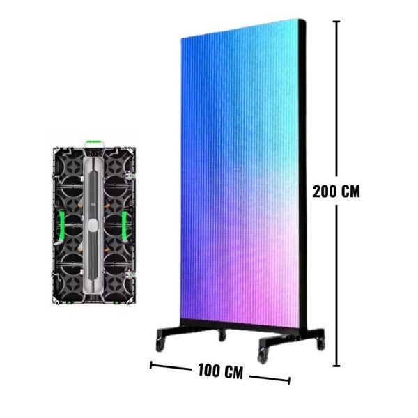 Pendón LED P3.9 Outdoor 1x2 mts